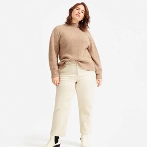 Everlane Straight Leg Crop - Ivory/Cream Size 4